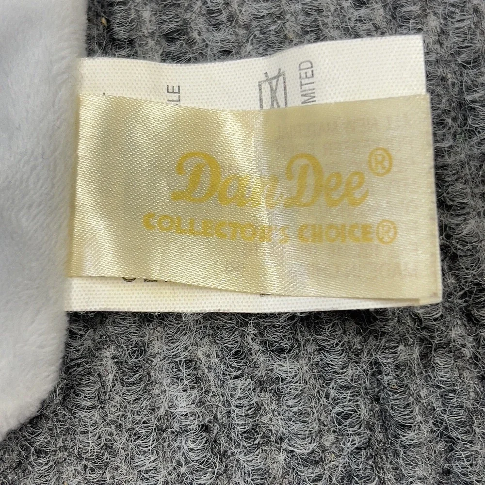 Dan Dee Baby‎ Lovey Security Blanket Elephant Plush Gray Bow Rattle Embroidered